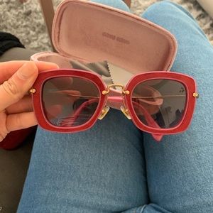 Miu miu pink gold sunglasses